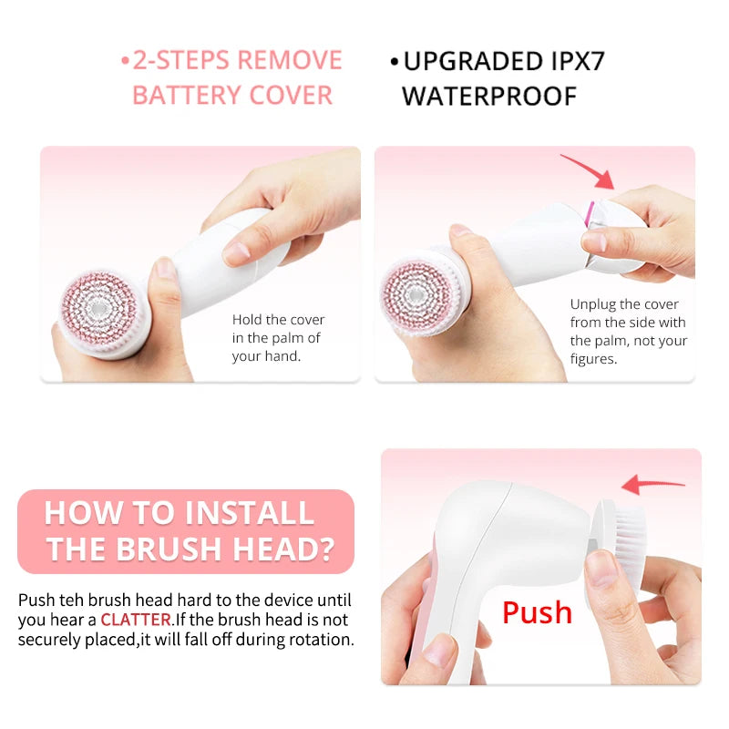 NUVELISS - 5 In1 Electric Face Cleansing Brush