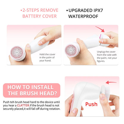 NUVELISS - 5 In1 Electric Face Cleansing Brush